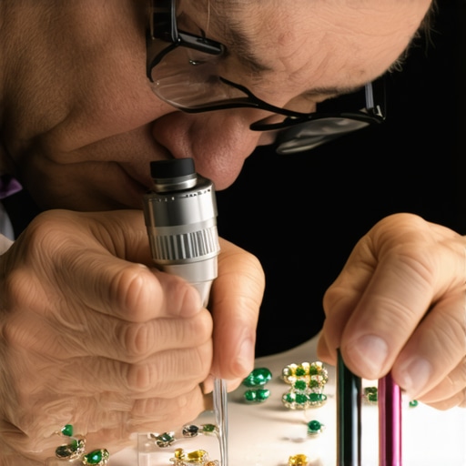 Deep Dive into Gemstone Inspection Jewelry appraiser analyzing gemstone details with magnification tools
