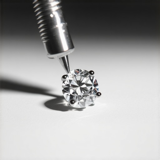 Professional Jewelry Appraisal in Progress Jeweler examining a diamond with magnification tools in a professional setting