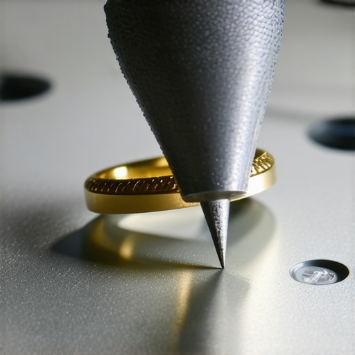 Expert engraving on jewelry piece in professional studio