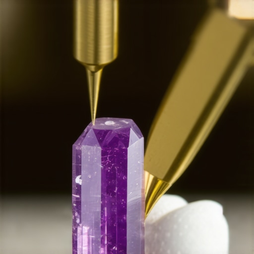 Jeweler carefully examining a gemstone with precision tools