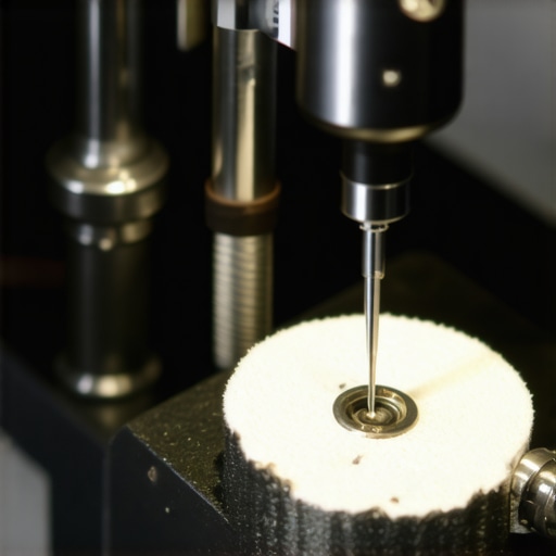 A collection of professional jewelry repair tools including soldering station, polishing wheel, and magnifying glass.