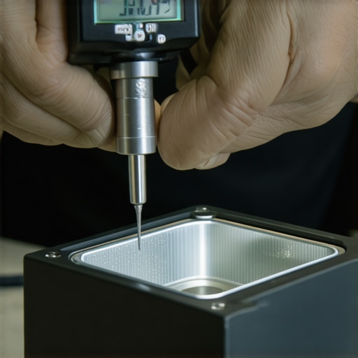 Jewelry Repair Tools in Action Jeweler using digital calipers and ultrasonic cleaner in workshop