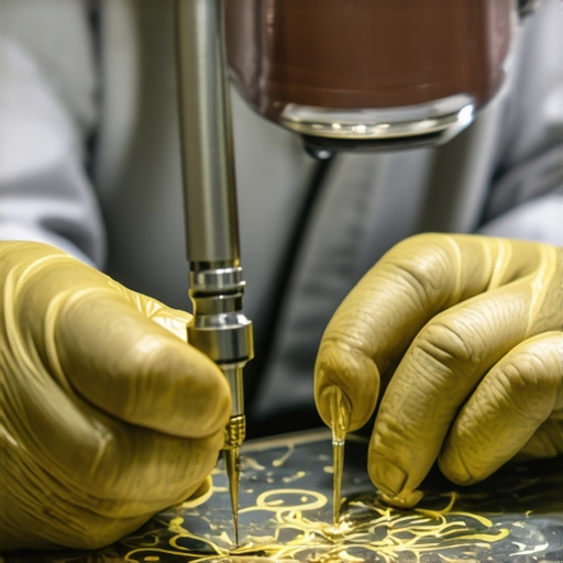 Jeweler engraving fine designs on jewelry with specialized tools