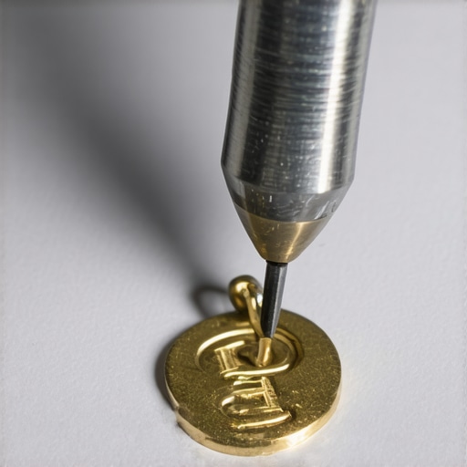 Jeweler using a diamond-tipped engraver on a gold necklace, precision craft